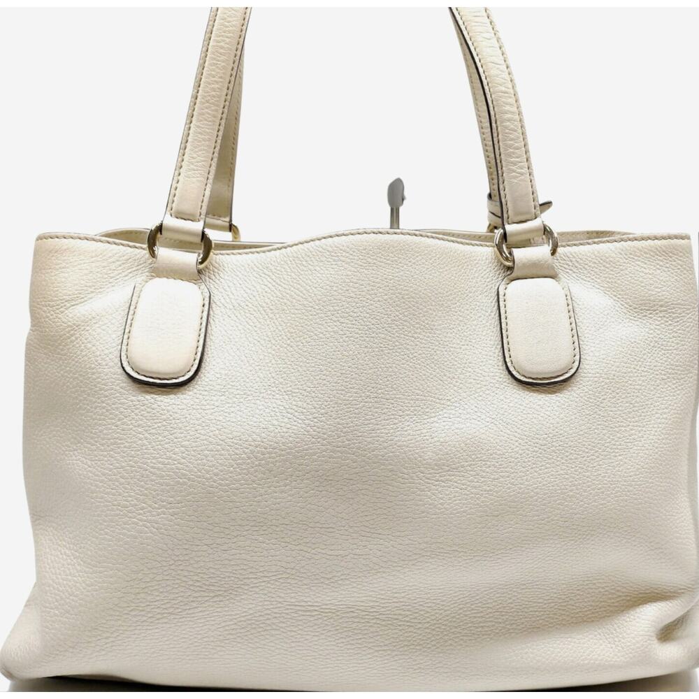 Gucci Cream Pebbled Calfskin Soho Shoulder Bag - Picture 11 of 11